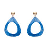 Erstwilder Essentials Statement Marble Resin Tear Drop Earrings - Blue AK1EE05