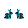 Erstwilder Essentials Bunny Chunky Glitter Resin Stud Earrings - Green EE0007-CG4000