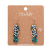 Seahorse Textured Resin Drop Earrings - Blue
