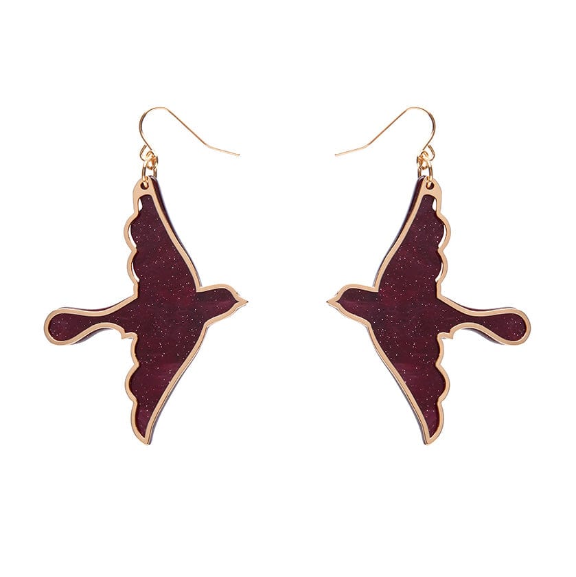Burgundy drop deals earrings