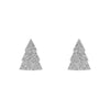 Erstwilder Essentials Tree Glitter Resin Stud Earrings - Silver EE0010-SG7200