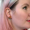 Erstwilder Essentials Reindeer Glitter Resin Stud Earrings - Gold EE0017-SG6500