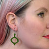 Bauble Ripple Resin Drop Earrings - Green
