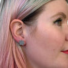 Erstwilder Essentials Snowflake - Glitter Resin Stud Earring - Silver EE0019-SG7200