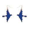 Swallow Ripple Glitter Resin Drop Earrings - Blue  -  Erstwilder  -  Quirky Resin and Enamel Accessories