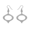 Bauble Glitter Resin Drop Earrings - Silver