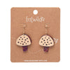 Mushroom Textured Resin Drop Earrings - Pink