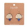 Mushroom Textured Resin Drop Earrings - Blue  -  Erstwilder  -  Quirky Resin and Enamel Accessories