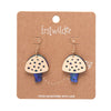 Mushroom Textured Resin Drop Earrings - Blue