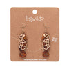 Seahorse Textured Resin Drop Earrings - Orange