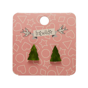 Erstwilder Essentials Tree Ripple Resin Stud Earrings - Green EE0010-RI4000