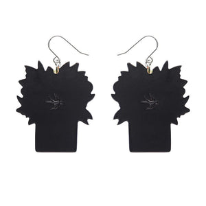 Catmen Miranda Drop Earrings  -  Erstwilder  -  Quirky Resin and Enamel Accessories
