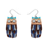 Feather Dress Drop Earrings  -  Erstwilder  -  Quirky Resin and Enamel Accessories