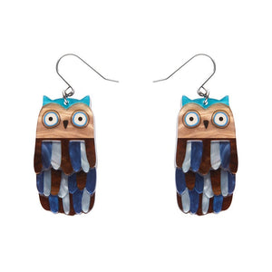 Feather Dress Drop Earrings  -  Erstwilder  -  Quirky Resin and Enamel Accessories