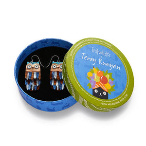 Feather Dress Drop Earrings  -  Erstwilder  -  Quirky Resin and Enamel Accessories