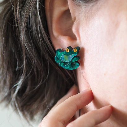 Pod Dweller Stud Earrings  -  Erstwilder  -  Quirky Resin and Enamel Accessories