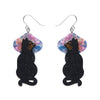 Le Chat Miaule Drop Earrings  -  Erstwilder  -  Quirky Resin and Enamel Accessories