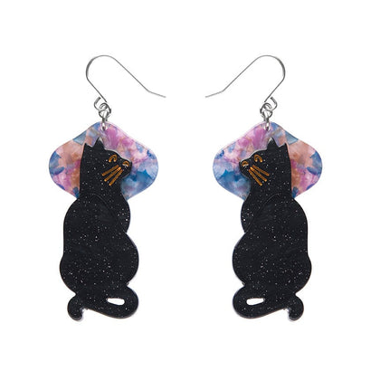 Le Chat Miaule Drop Earrings  -  Erstwilder  -  Quirky Resin and Enamel Accessories