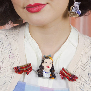 Erstwilder Ruby Slippers Double Brooch AG1BH02