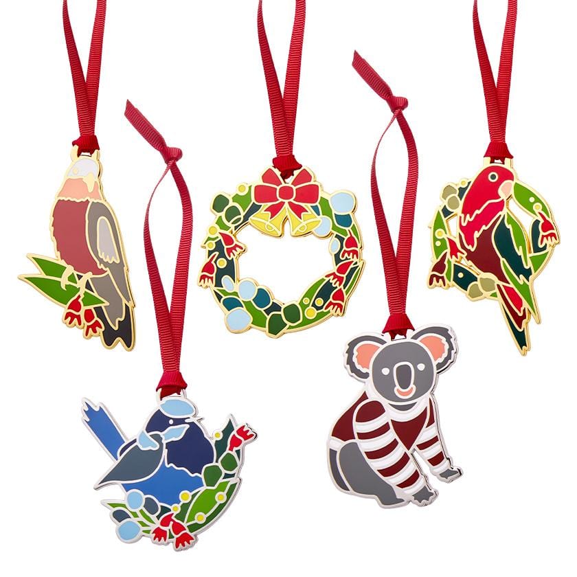 Erstwilder An Australian Christmas Ornament Pack - 5 Piece ORX0001-0100