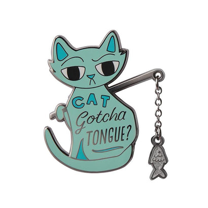 Erstwilder Cat Got Your Tongue Enamel Pin EP0167-3000