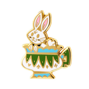 Erstwilder Follow the White Rabbit Enamel Pin EP0215-4000