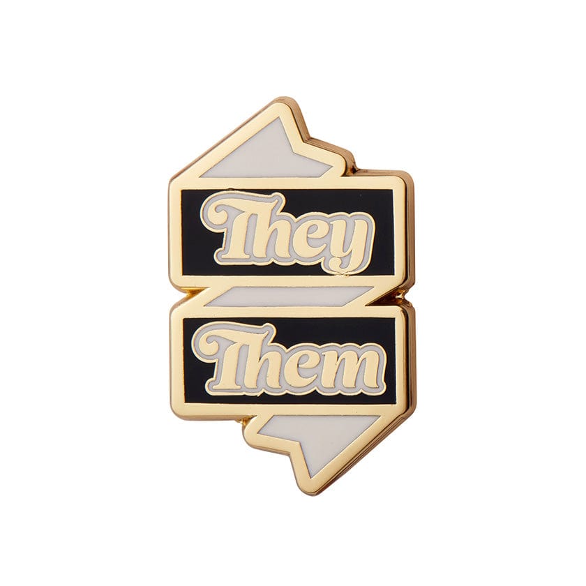 Erstwilder Pride & Joy They/Them Pronoun Enamel Pin AD1EP05