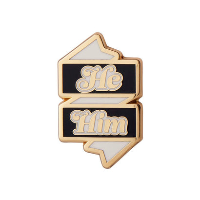 Erstwilder Pride & Joy He/Him Pronoun Enamel Pin AD1EP06