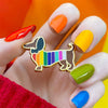 Spiffy the Supportive Dog Enamel Pin