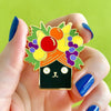Catmen Miranda Enamel Pin  -  Erstwilder  -  Quirky Resin and Enamel Accessories