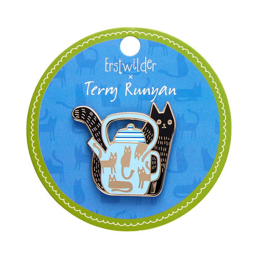 Mouse Tea Enamel Pin  -  Erstwilder  -  Quirky Resin and Enamel Accessories