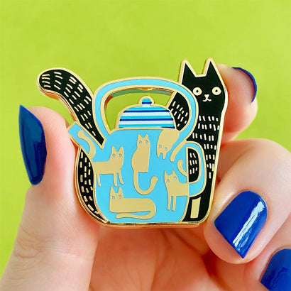 Mouse Tea Enamel Pin  -  Erstwilder  -  Quirky Resin and Enamel Accessories