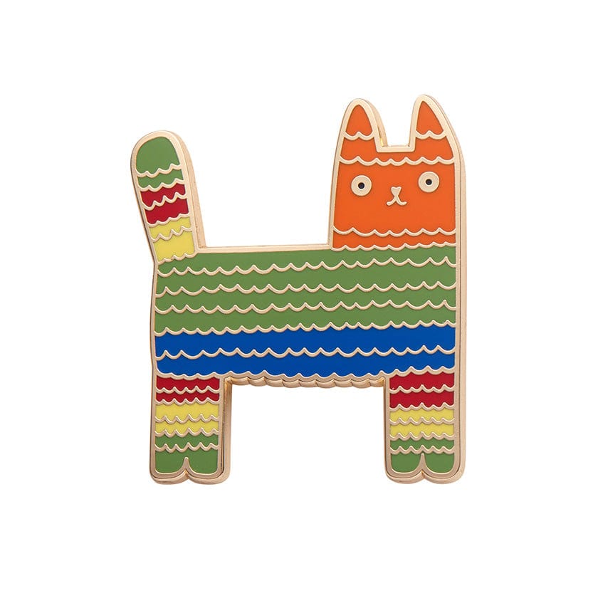 Piñata Cat Enamel Pin  -  Erstwilder  -  Quirky Resin and Enamel Accessories