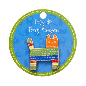 Piñata Cat Enamel Pin  -  Erstwilder  -  Quirky Resin and Enamel Accessories