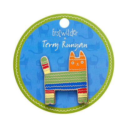 Piñata Cat Enamel Pin  -  Erstwilder  -  Quirky Resin and Enamel Accessories