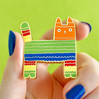 Piñata Cat Enamel Pin  -  Erstwilder  -  Quirky Resin and Enamel Accessories