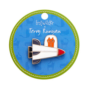 Moon Ride Enamel Pin  -  Erstwilder  -  Quirky Resin and Enamel Accessories