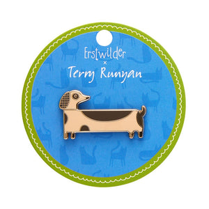 Long Dog Enamel Pin  -  Erstwilder  -  Quirky Resin and Enamel Accessories