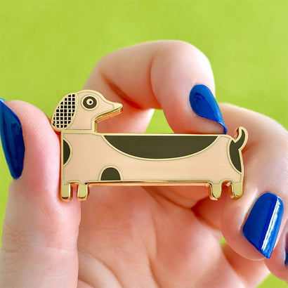 Long Dog Enamel Pin  -  Erstwilder  -  Quirky Resin and Enamel Accessories