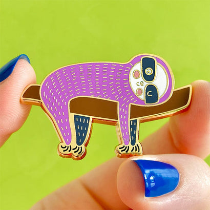 A Little Sluggish Enamel Pin  -  Erstwilder  -  Quirky Resin and Enamel Accessories