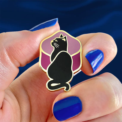 Le Chat Miaule Enamel Pin  -  Erstwilder  -  Quirky Resin and Enamel Accessories