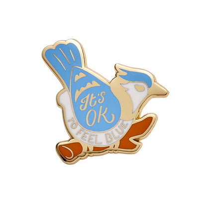 Erstwilder It's OK to Feel Blue Enamel Pin AH1EP06