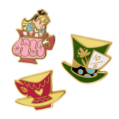 Erstwilder Kitchy Witch Alice's Wonderland Teaparty Pin Pack - 3 Piece EPX0028-0100