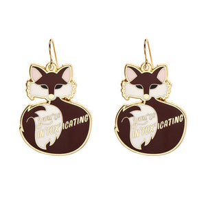 Erstwilder You're In"FOX"icating Enamel Drop Earrings AH1EG10
