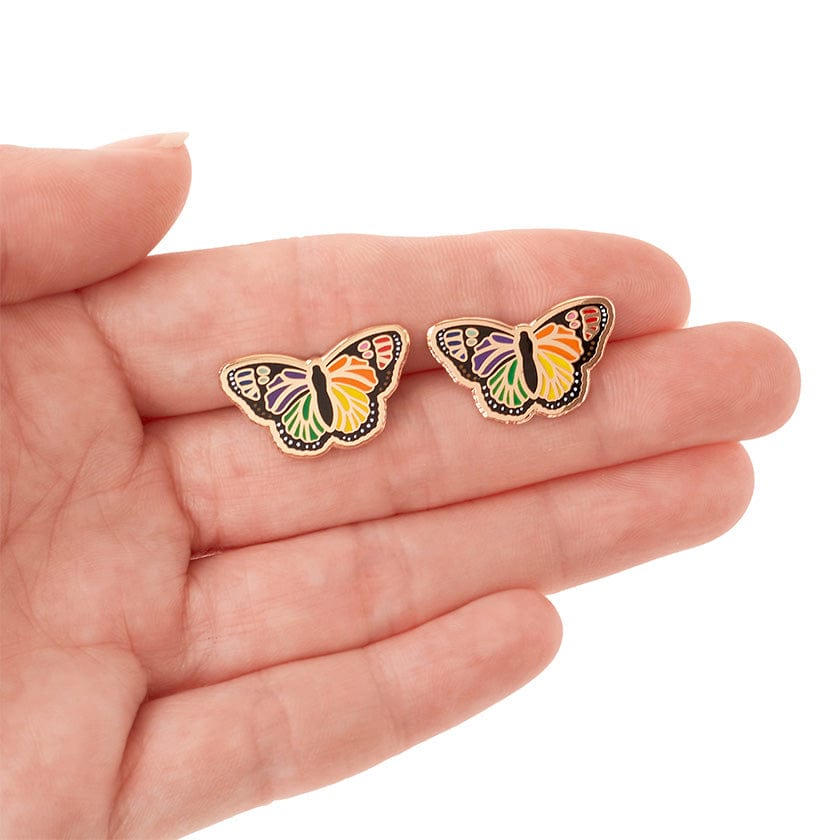 Erstwilder Pride & Joy Prince of Pride Butterfly Enamel Earrings AD1EG03