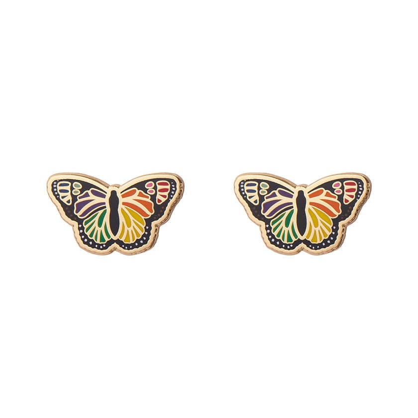 Erstwilder Pride & Joy Prince of Pride Butterfly Enamel Earrings AD1EG03