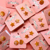 Erstwilder Essentials Star Marble Resin Stud Earrings - Orange EE0002-MA6100