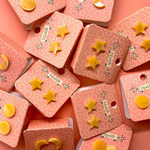 Erstwilder Essentials Star Marble Resin Stud Earrings - Yellow EE0002-MA6000