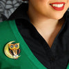 A Moon with View Owl Brooch