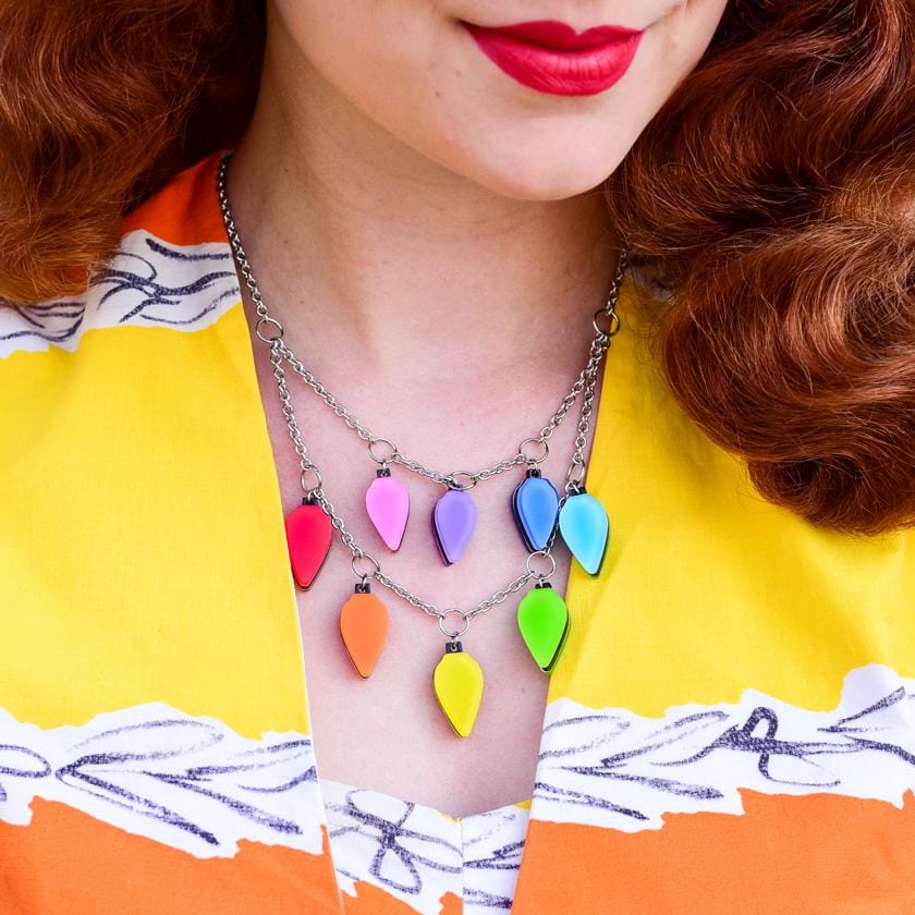 Christmas sales lightbulb necklace